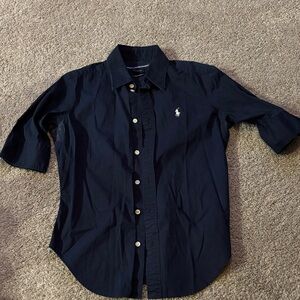 Polo by Ralph Lauren Navy Short-Sleeve Button-Up Shirt